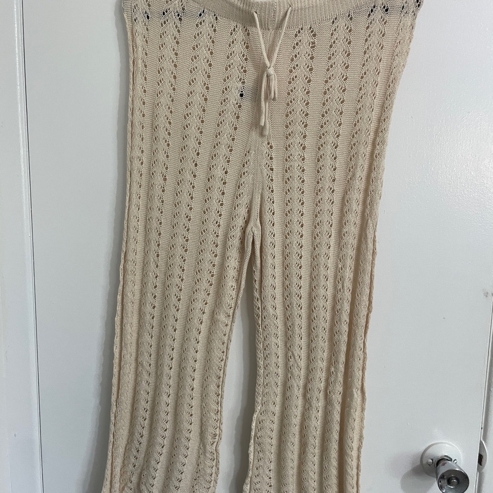 SHEIN Cream Crochet Knitwear